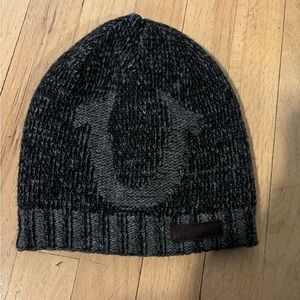 True Religion men's beanie hat gray